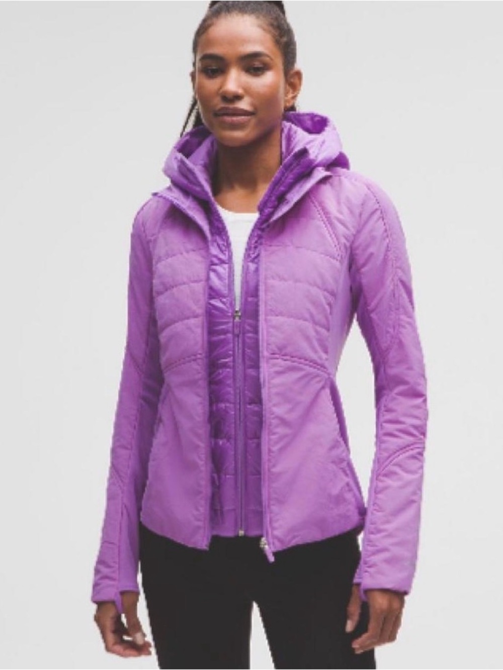lululemon athletica Lavender Hooded Lightweight Puffer Jacket